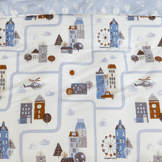 Road Map Landscape Duvet Cover & Sham