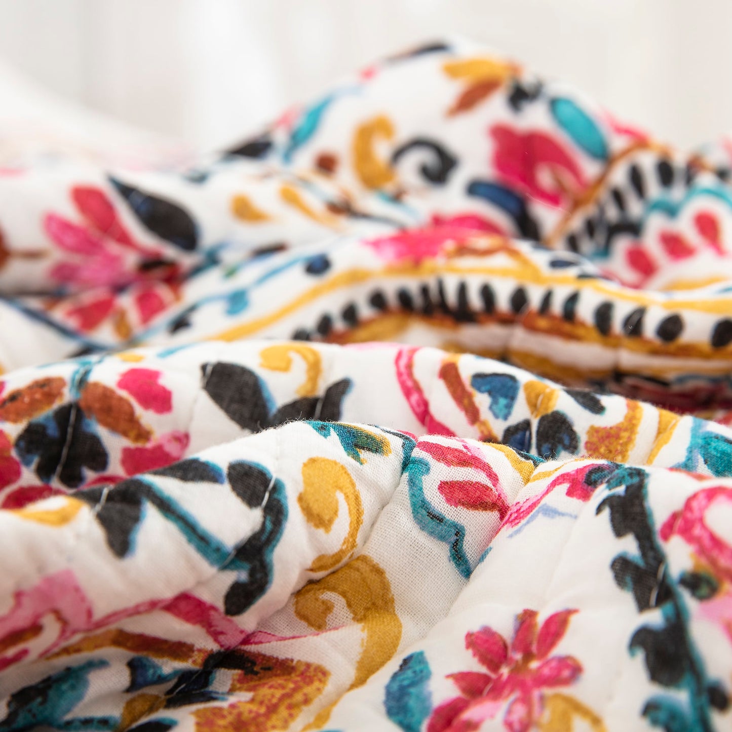 Cotton Quilt Set Queen Size,Bed Coverlet Reversible Bedspread (Crown)