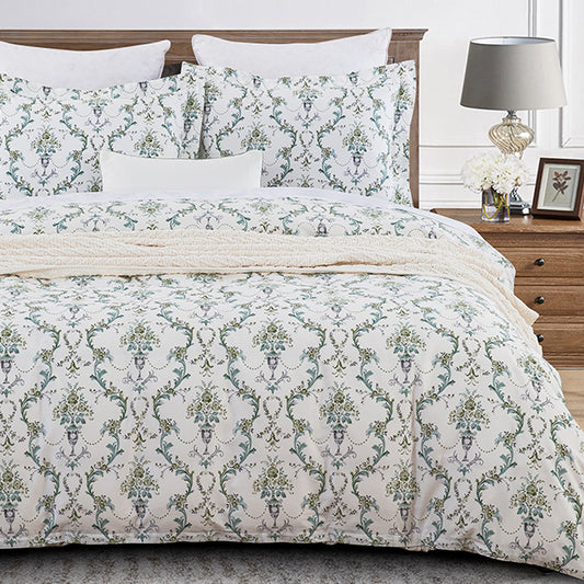 Botanical Vines Soft Cotton Duvet Cover Set