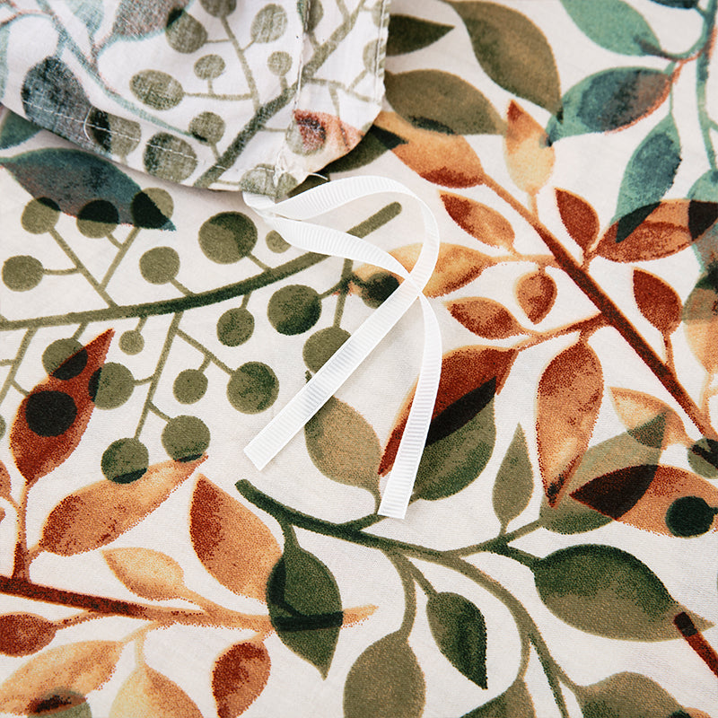 Autumn Botanic Soft Cotton Duvet Cover Set