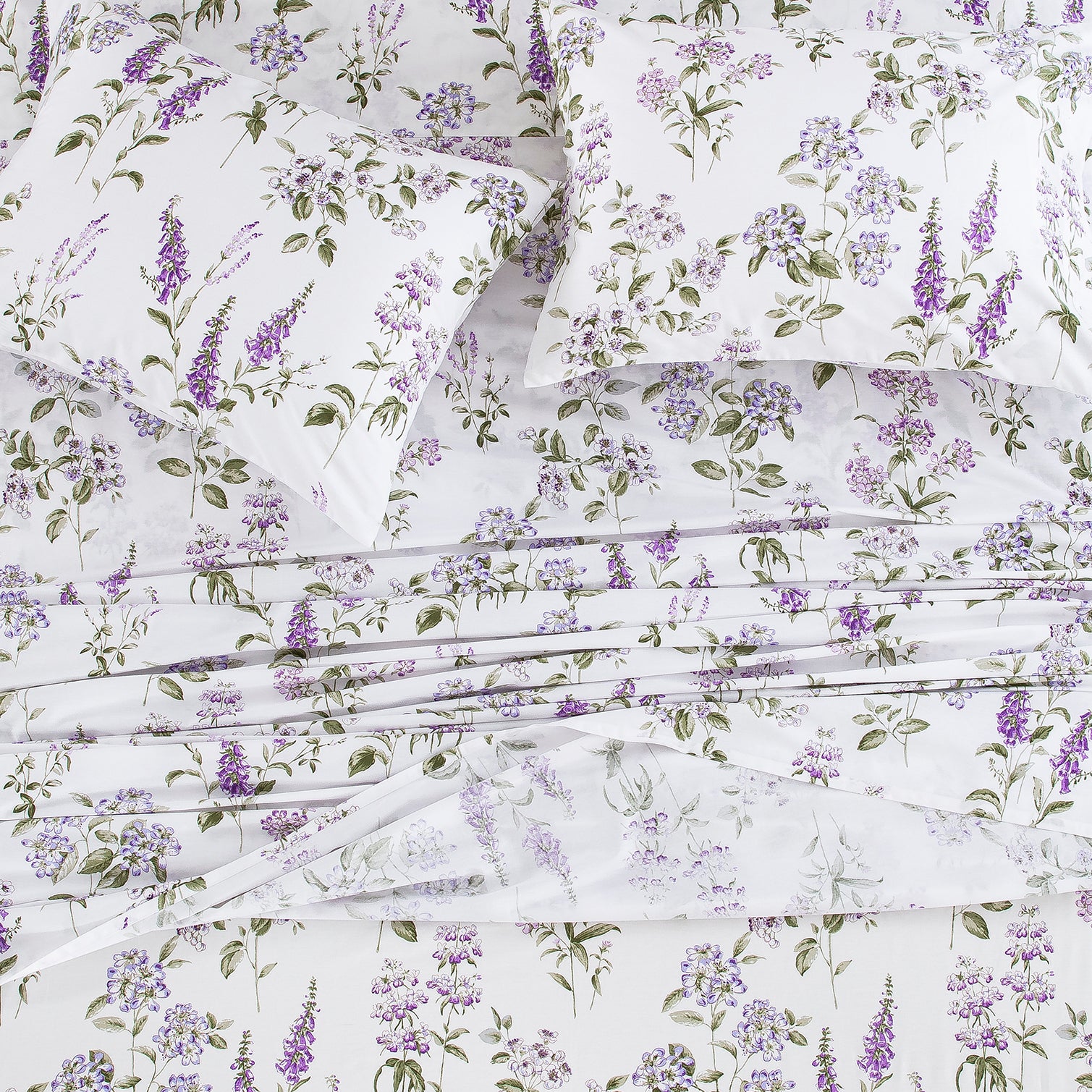 Romantic Lilac Botanical 100% Cotton Sheet Set