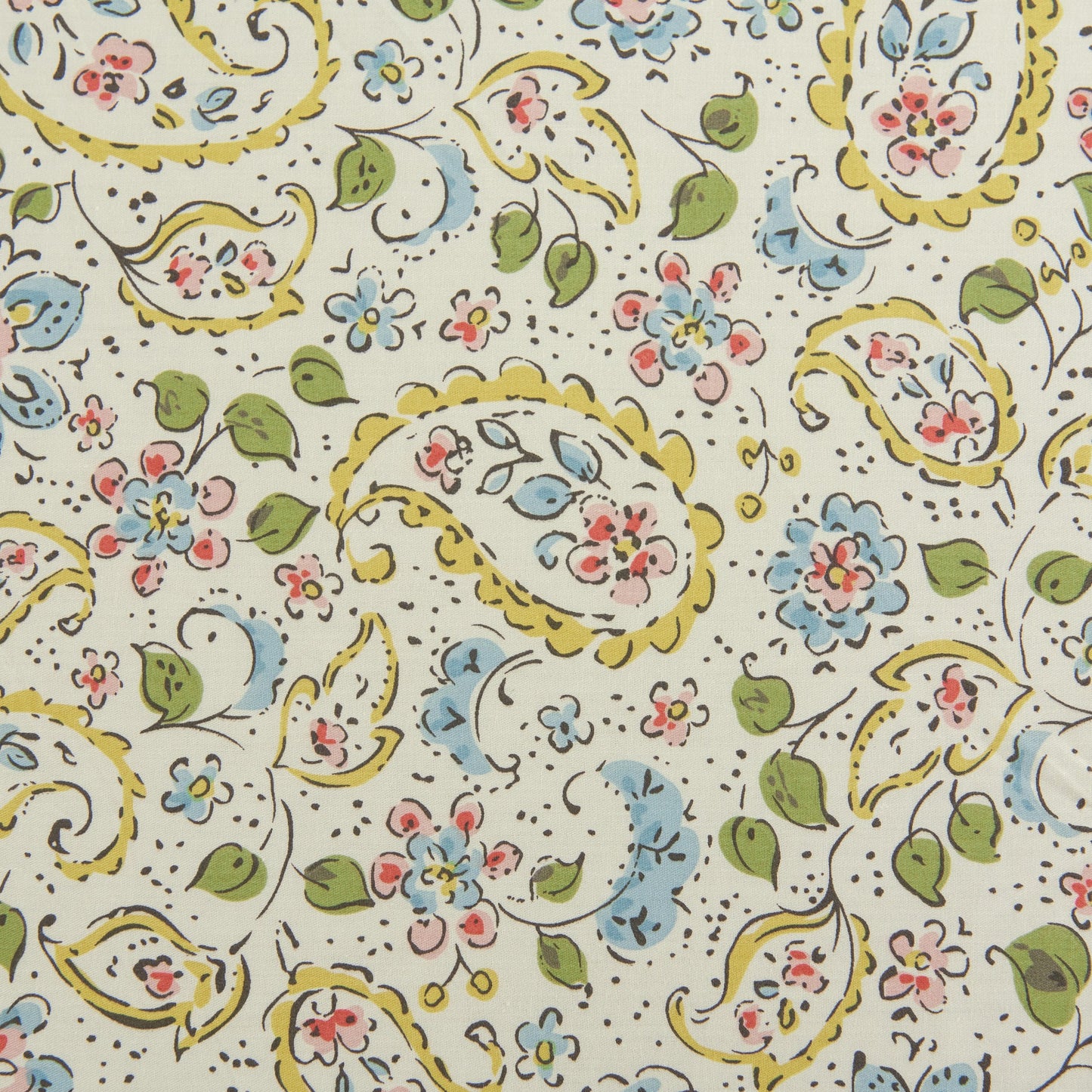 Yellow Paisley Cotton Sheet Set