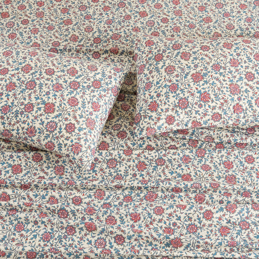 Country Rustic Floral Cotton Sheet Set