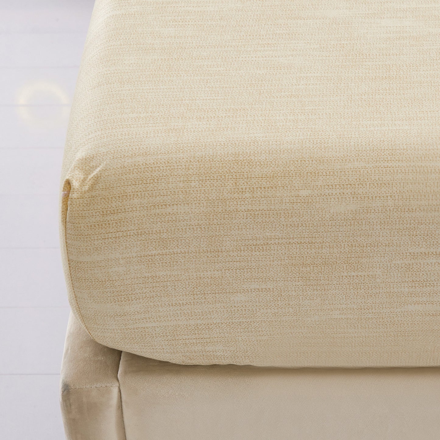 Gold Dashed Line Cotton Sheet Set