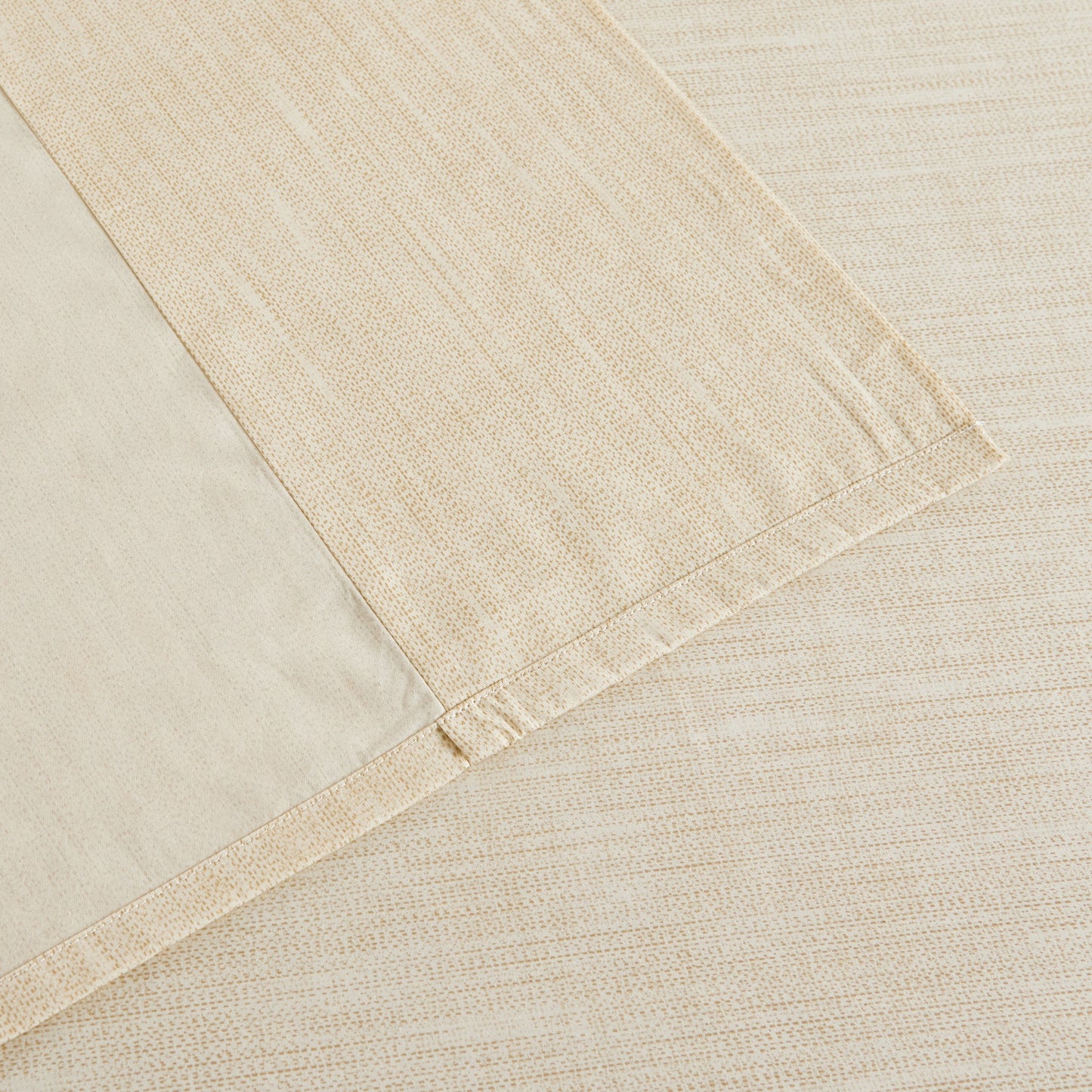 Gold Dashed Line Cotton Sheet Set